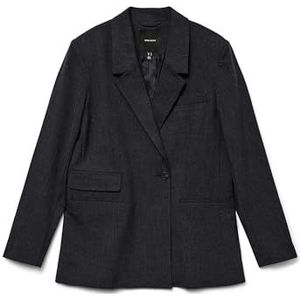 Vero Moda - Vmbestie Ls Regular Blazer - Donkergrijs Melange - Dames