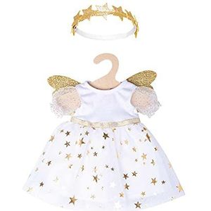 Heless Babypoppenkleding Engelenjurk 28-35 Wit/goud 2-delig