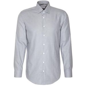 Seidensticker Zakelijk overhemd voor heren, shaped fit, gemakkelijk te strijken, kent-kraag, lange mouwen, 100% katoen, turquoise, 45