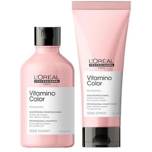 L'Oréal Professionnel | Kleurhoudende spoeling voor gekleurd haar, met Resveratrol, 200 ml & L'Oréal Professionnel | Kleurhoudende haarshampoo voor gekleurd haar, Vitamino Color Shampoo, 300 ml