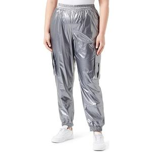 Kaffe Curve Plus-Size KCshenna Cargobroek voor dames, casual, pasvorm, elastische manchetten, dames, Donkergrijs metallic, 50/Grote maten