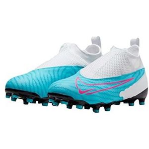 Nike Phantom Gx Academy DF FG/MG voetbalschoenen heren, Baltic Blue Pink Blast White L, 38.5 EU