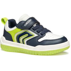 Geox J BUZZERLIGHT Boy B Basketbal, marineblauw/limoen, 32 EU, Navy Lime, 32 EU