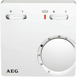 AEG Temperatuurregelaar RT 602 SN SZ, 2 punten, opbouw, temperatuurinstelling van 5-30 °C, zuiver wit, 223299