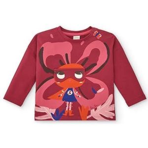 Tuc Tuc T-shirt voor meisjes in rood met superheldenprint, collectie Super Natural (maat 2 jaar)