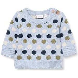 NAME IT Nbmtotomas Ls Knit gebreide trui voor baby's, Zen Blue., 56 cm