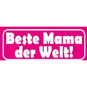 Schatzmix spreuk Beste Mama der Welt metalen bord Dekoschild tin Sign metalen bord, blik, meerkleurig, 27x10 cm