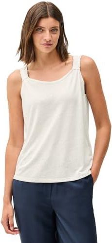 Cecil Damestop in gebreide look, Vanilla White, L