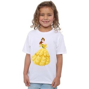 mandarin creative ltd Belle Rose T-shirt voor meisjes van Belle en Belle, wit, 5-6 jaar, Wit, 5-6 jaar