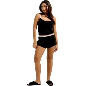 Juicy Couture Austyn Shorts-Pyjama Onderdeel Broek Slaapbroek Pyjamabroek uit Velours Verschillende Kleuren Pyjamabroek, Zwart, S Dames, Zwart, S