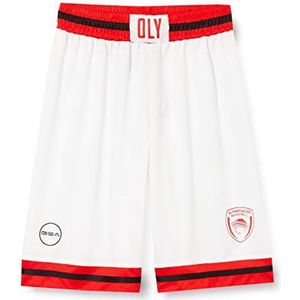 Gepaworld SA Olympiacos, officiële wedstrijdshorts, uniseks, kinderen, wit, 8 stuks