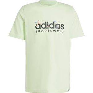 adidas Heren Landscape Sportswear Graphic Tee, semi green spark, M