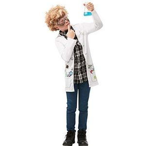 RUBIE'S Generic's Official, gekke wetenschapper, kostuum, jas, laboratoriumarts, uniform, kindermaat medium 9-10 jaar, uniseks, meerkleurig, 640786.