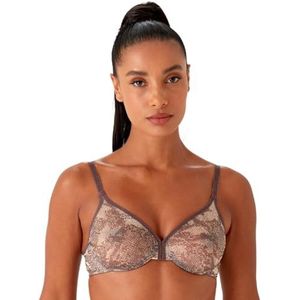 Gossard Dames Glossies Sheer BH, Snake Print, 30C, Slangenprint, 65C