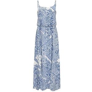 Onlnova Life Vis Strap Maxi Dress AOP, Mazarine Blue, 42