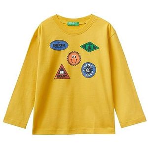 United Colors of Benetton T-shirt voor kinderen en jongens, okergeel 0d6, 3 jaar