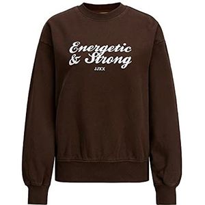 Jack & Jones Dames Jjxx Jxbeatrice Ls Losse Vint Sweat Noos Sweatshirt, Demitasse, XL Demitasse/Detail:helder wit Print Cali 10