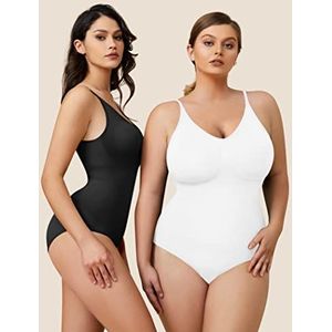 BRABIC Bodysuit for Women Seamless Tummy Control Shapewear Sleeveless Tank Tops Body Shaper