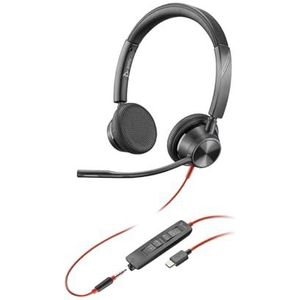 Poly Blackwire, 3325, BW3325 USB-C, USB C/A-adapter, ECOMM