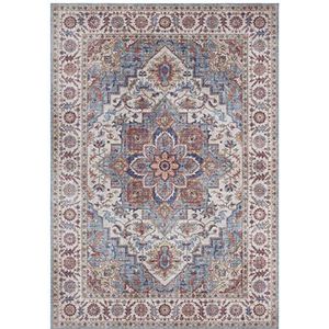 Nouristan Oosters vintage tapijt Anthea cyaanblauw, 120x160 cm