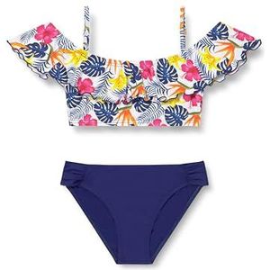 Tweedelig badpak voor meisjes met bloemenpatroon, Meerkleurig, 6 Jaren