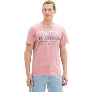 TOM TAILOR Uomini T-shirt 1035541, 13009 - Velvet Rose, XL