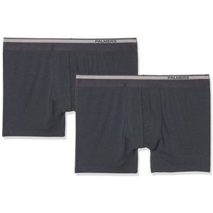 Palmers Authentic Modal Pants Boxershorts voor heren, set van 2 stuks, grijs (antraciet 905), M