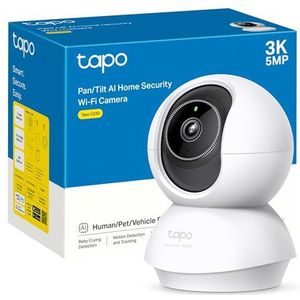 Tapo C230 3K 5MP bewakingscamera binnen 360°, WLAN 2,4GHz, KI-detectie, nachtzicht, bewegingsdetectie, 2-weg audio, compatibel met Alexa en Google Assistant, microSD tot 512 GB