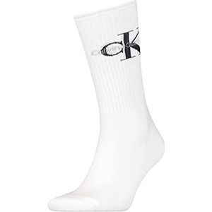Calvin Klein Rib Sok voor heren, wit, One Size