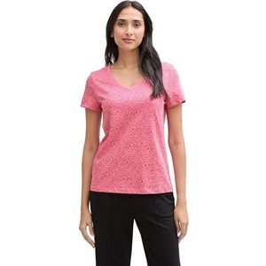 TOM TAILOR T-shirt voor dames, 38159 - Pink Abstract Heart, XL