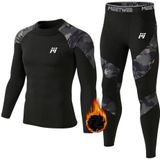 MEETWEE - Thermo-ondergoed - Camouflage Zwart