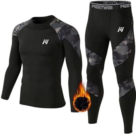 MEETWEE - Thermo-ondergoed - Camouflage Zwart