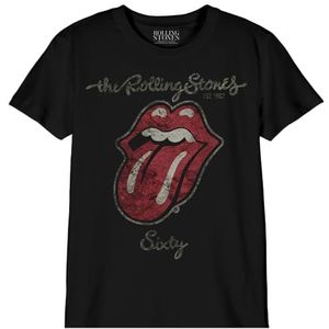 cotton division The Rolling Stone 'EST 1982' Unisex T-shirt voor kinderen, referentie: BOROLLITS003, zwart, maat 6 jaar, Zwart, 6 Jaren