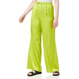 Minus Kamia broek met hoge taille en wijde pijpen | groene broek dames | lente broek voor dames UK | maat 18