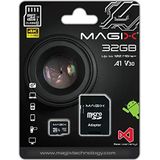 Magix MicroSD-kaart 4K Series Class10 V30 Geheugenkaart + SD Adapter , Leessnelheid tot 100 MB/s (32GB)