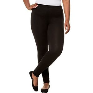 Ulla Popken, dames, grote maten, leggings, zwart, 45W x 32L