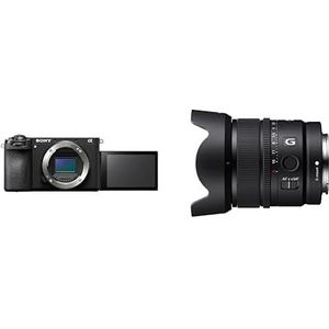 Sony 804408-657 Alpha 6700 APS-C spiegelloze camera (AI aangedreven autofocus 5-assige beeldstabilisatie) & Sony E 15 mm F1.4 G | APS-C-groothoeklens met vaste brandpuntsafstand (SEL15F14G)