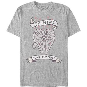 Star Wars Unisex Be Mine Falcon Organic T-shirt met korte mouwen, grijs (melange grey), XXL