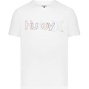 Hurley Heren One and Only Logo T-shirt, wit/meerkleurig, XL