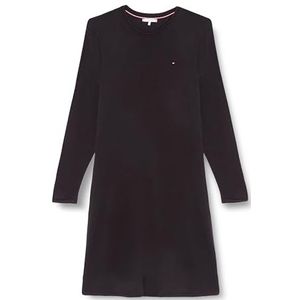 Tommy Hilfiger Dames CRV zachte wol uitlopende SWT jurk Fit & Flare, Zwart, XL