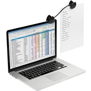 Kensington FlexClip Documenthouder Met Flexibele Zwanenhals, Geschikt Voor Iedere Laptop, Ultrabook, Notebook Of Monitor, 62081