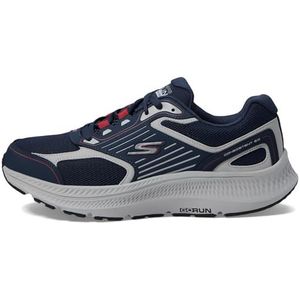 Skechers Heren GO Run CONSISTENT 2.0 Sneakers, marine en rood leder/textiel, 47 EU, Navy en Rood Leer Textiel, 47.5 EU