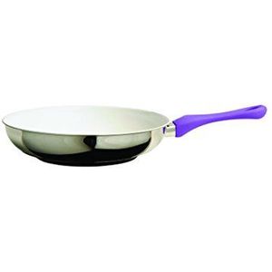 Mepra braadpan van roestvrij staal, keramische coating, 24 cm, violet