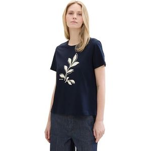 TOM TAILOR T-shirt voor dames, 10360 - Real Navy Blue, L