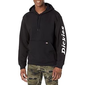 Dickies Heren Wordmark DWR Pullover Fleece Hooded Sweatshirt, Zwart, XL