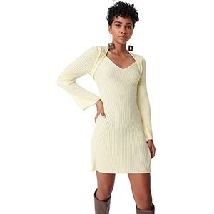 Trendyol Acryl Jurk - Geel - Bodycon M Geel, Geel, M