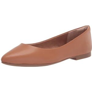 Amazon Essentials Puntige teen plat Ballet, Camel Pu, 44.5 EU