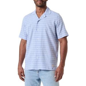 Armor Lux Shirt met korte mouwen en haaienkraag, Deep Marine Stripe, M