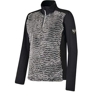 Durf 2b vrouwen Aspiratie Faux Bont Gebreide Half Zip Warm Backed Fleece Sweater