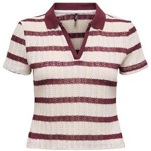 Only - ONLHALIA 15350290 - Shirt - Cloud Dancer/Ruby Wine